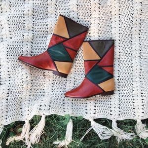 VINTAGE Italian Vaneli diamond fall boots size 8.5